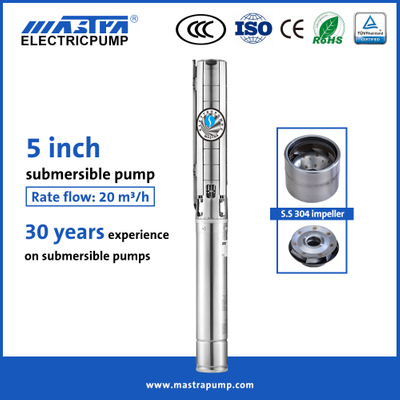 Mastra 5 pouces tout en acier inoxydable pompe submersible à puits profond 5SP pompes d'irrigation submersibles à vendre