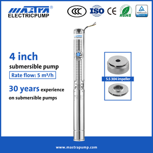 MASTRA 4 pouces tous le système de pompage solaire en acier inoxydable 4SP5 Pompe submersible d'eau propre