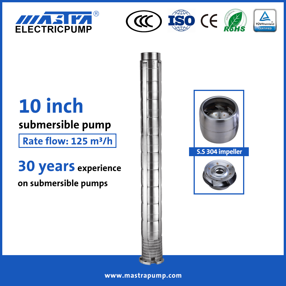 Mastra 10 pouces tout pompe à eau agricole en acier inoxydable 10SP pompe à eau submersible pour fontaine
