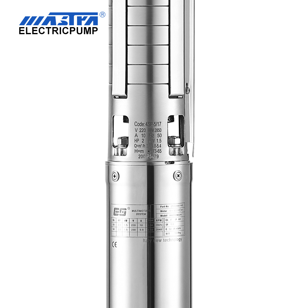 MASTRA 4 pouces Tous pompes d'irrigation submersible en acier inoxydable à vendre 4SP14 Pompe à pression submersible